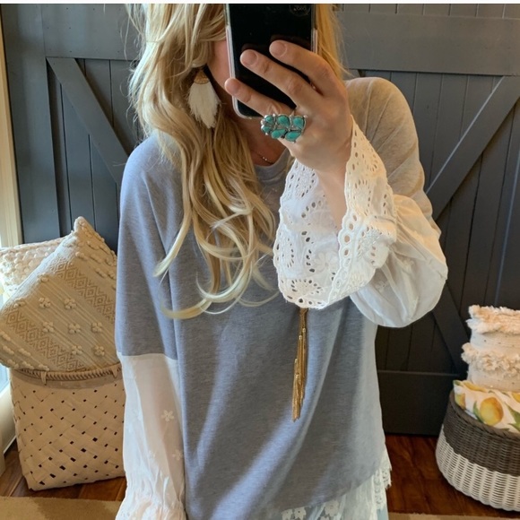 Bohemian Lace Cozy Sweater - Picture 1 of 4